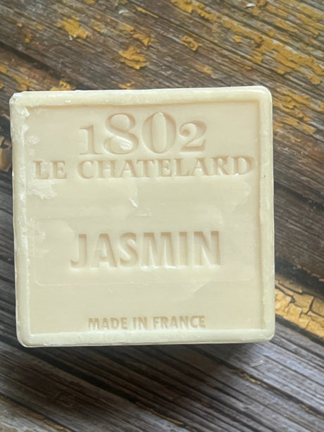 LE CHATELARD 1802 Jasmin Marseille Soap, 72% Coconut, Olive and Almond Oil, 100g |  PALM FREE French Soaps UK