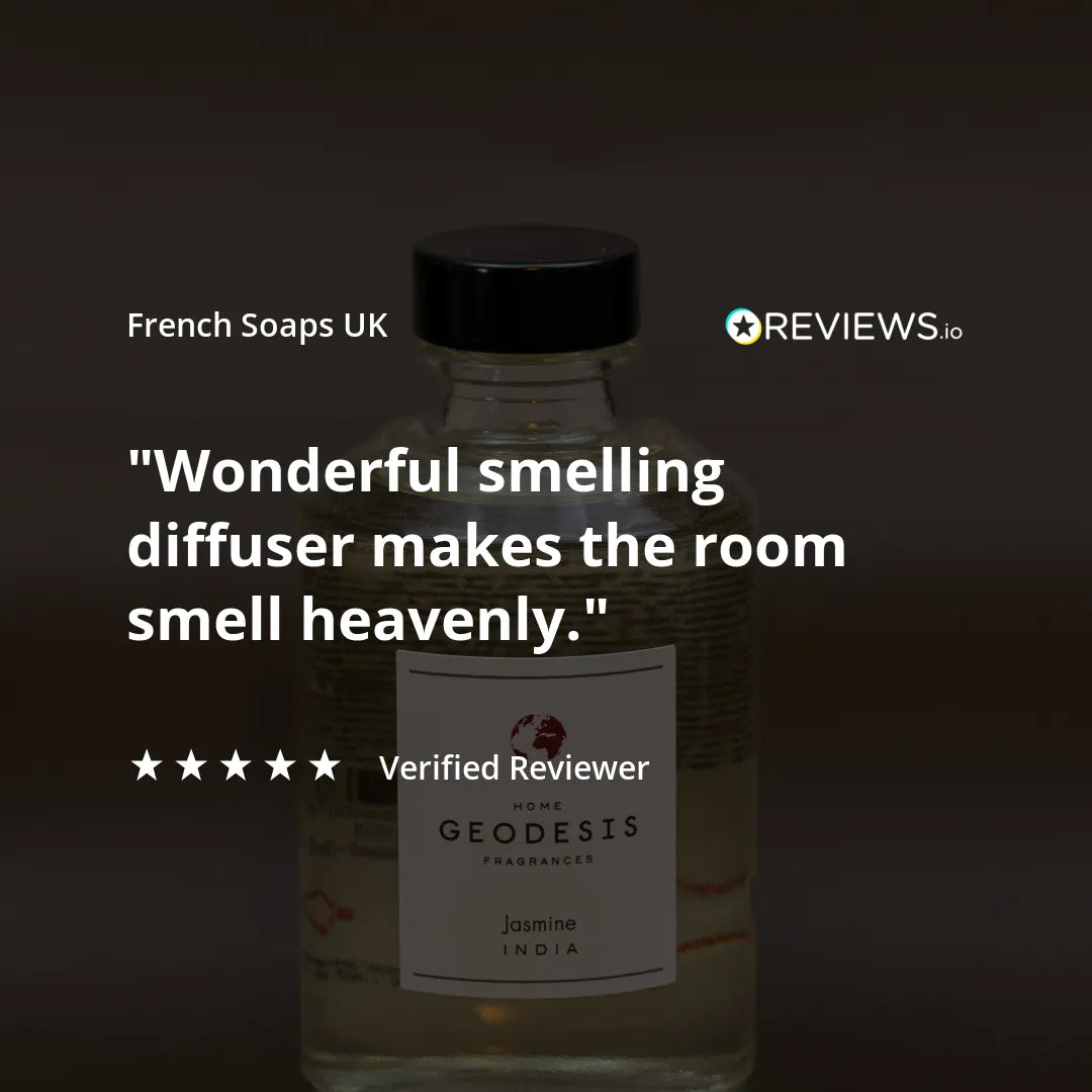 GEODESIS Jasmine, India,  Reed Diffuser  by Geodesis French Soaps UK