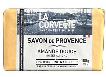LA CORVETTE Almond, Savon de Provence, 100g French Soaps UK