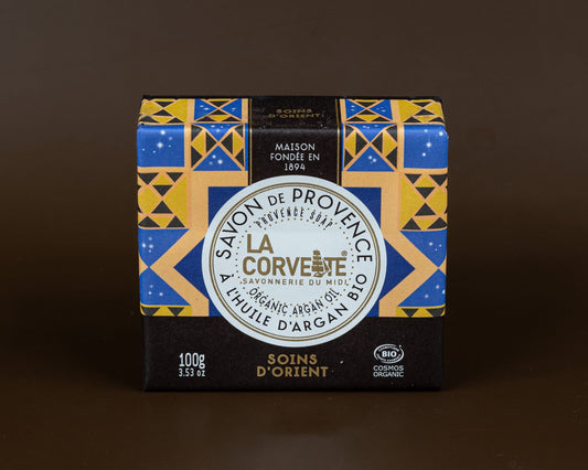 LA CORVETTE Soins D'Orient (Musky Orange), 100g, Palm Free & Organic French Soaps UK