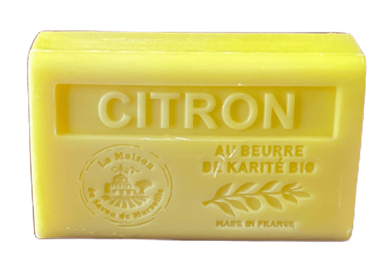 LA MAISON DU SAVON DE MARSEILLE Citron, French Soap with Organic Shea Butter, 125g French Soaps UK