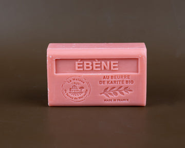LA MAISON DU SAVON DE MARSEILLE Ebony French Soap with Organic Shea Butter, 125g French Soaps UK