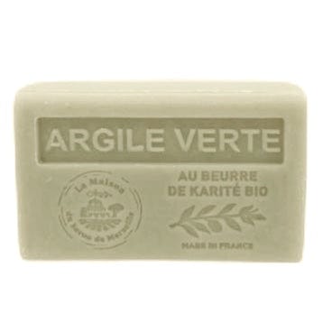 LA MAISON DU SAVON DE MARSEILLE Green Glay, French Soap with Organic Shea Butter, 125g French Soaps UK