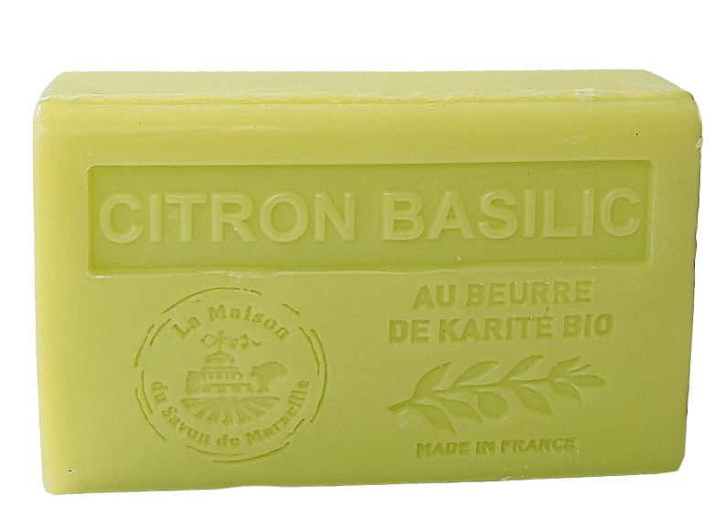 LA MAISON DU SAVON DE MARSEILLE Lemon Basil (Citron Basilic) French Soap with organic Shea Butter 125g French Soaps UK