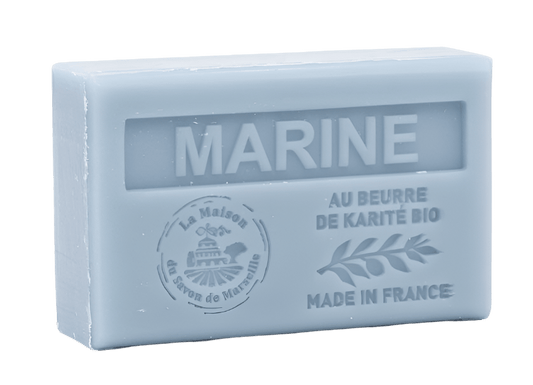 LA MAISON DU SAVON DE MARSEILLE Marine French Soap with Organic Shea Butter, 125g French Soaps UK