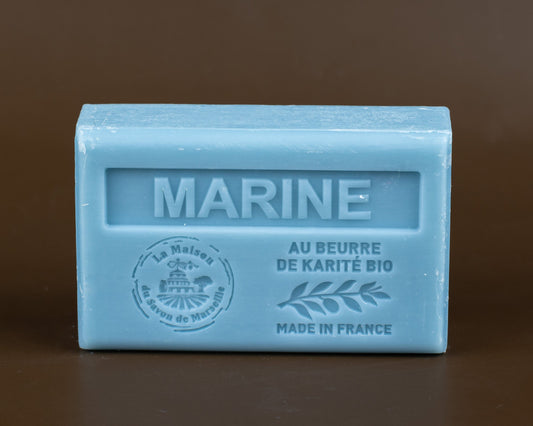 LA MAISON DU SAVON DE MARSEILLE Marine French Soap with Organic Shea Butter, 125g French Soaps UK