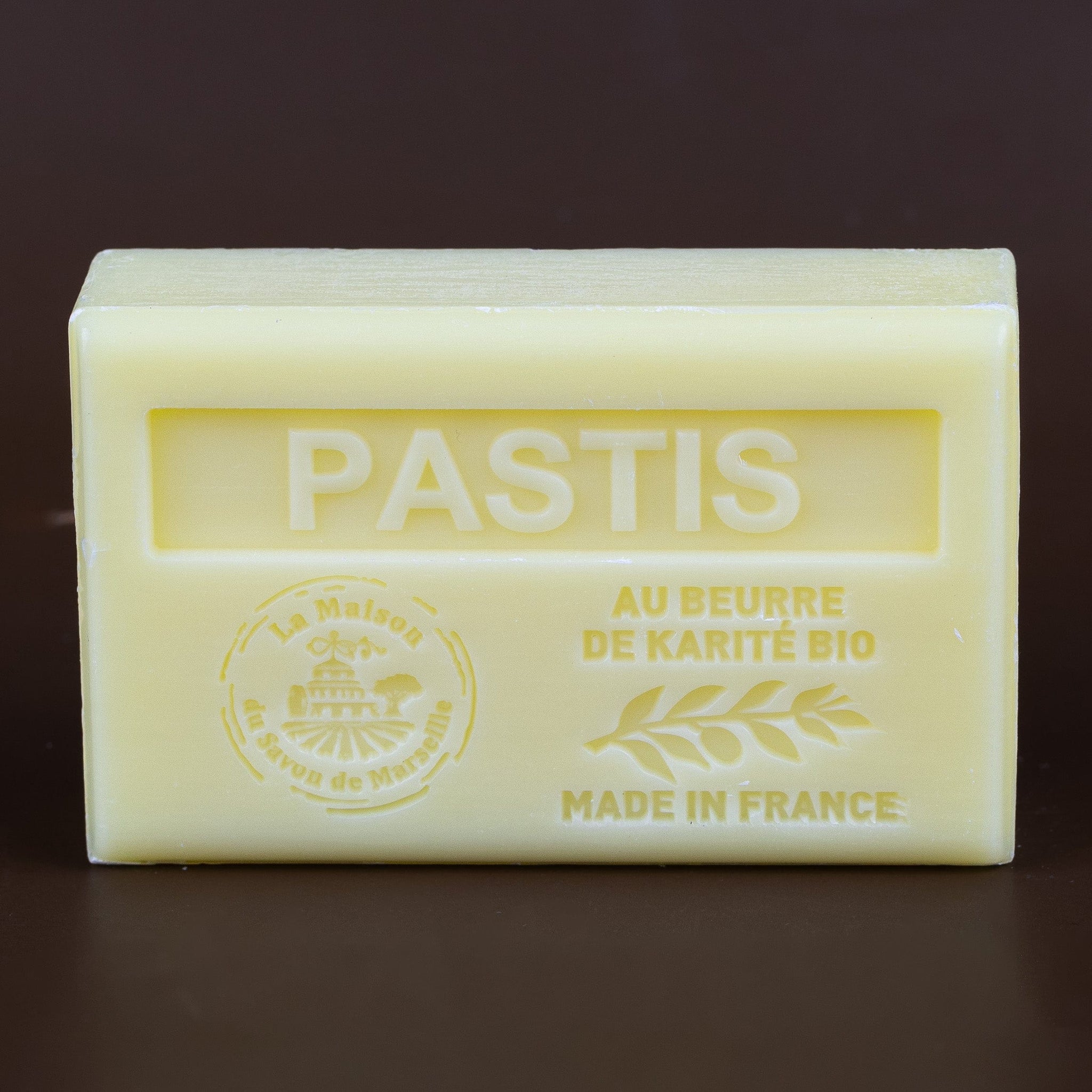 LA MAISON DU SAVON DE MARSEILLE Pastis (Aniseed) French Soap with Organic Shea Butter 125g French Soaps UK