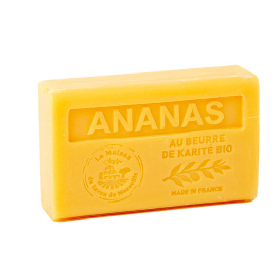 LA MAISON DU SAVON DE MARSEILLE Pineapple French Soap with Organic  Shea Butter, 125g French Soaps UK