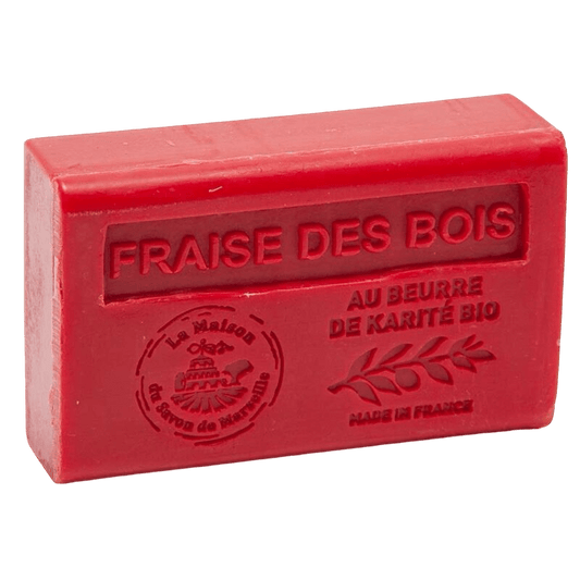 LA MAISON DU SAVON DE MARSEILLE Strawberry French Soap with Organic Shea Butter, 125g French Soaps UK
