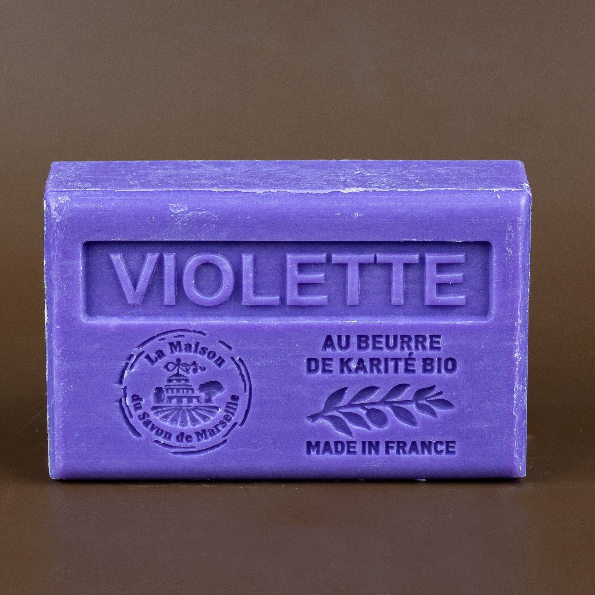 La Maison du Savon de Marseille Violet, French Soap with organic Shea Butter 125g French Soaps UK