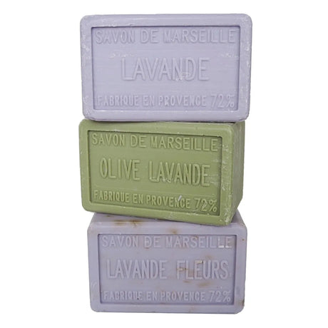 BLEU JAUNE Lavender and Olive Trio (worth £18.60) French Soaps UK