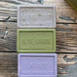 BLEU JAUNE Lavender and Olive Trio (worth £18.60) French Soaps UK