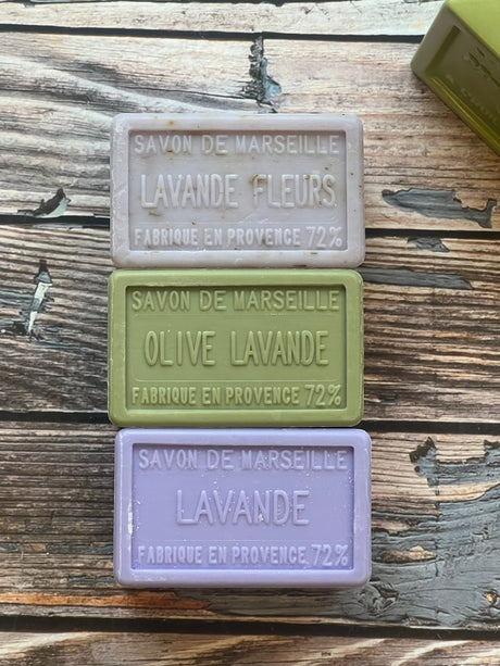 BLEU JAUNE Lavender and Olive Trio (worth £18.60) French Soaps UK