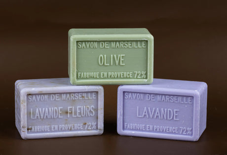 BLEU JAUNE Lavender and Olive Trio (worth £18.60) French Soaps UK