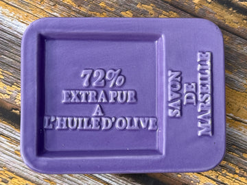 Bastide & Olivier Lavender Ceramic Soap Dish for Marseille Soap Cubes French Soaps UK