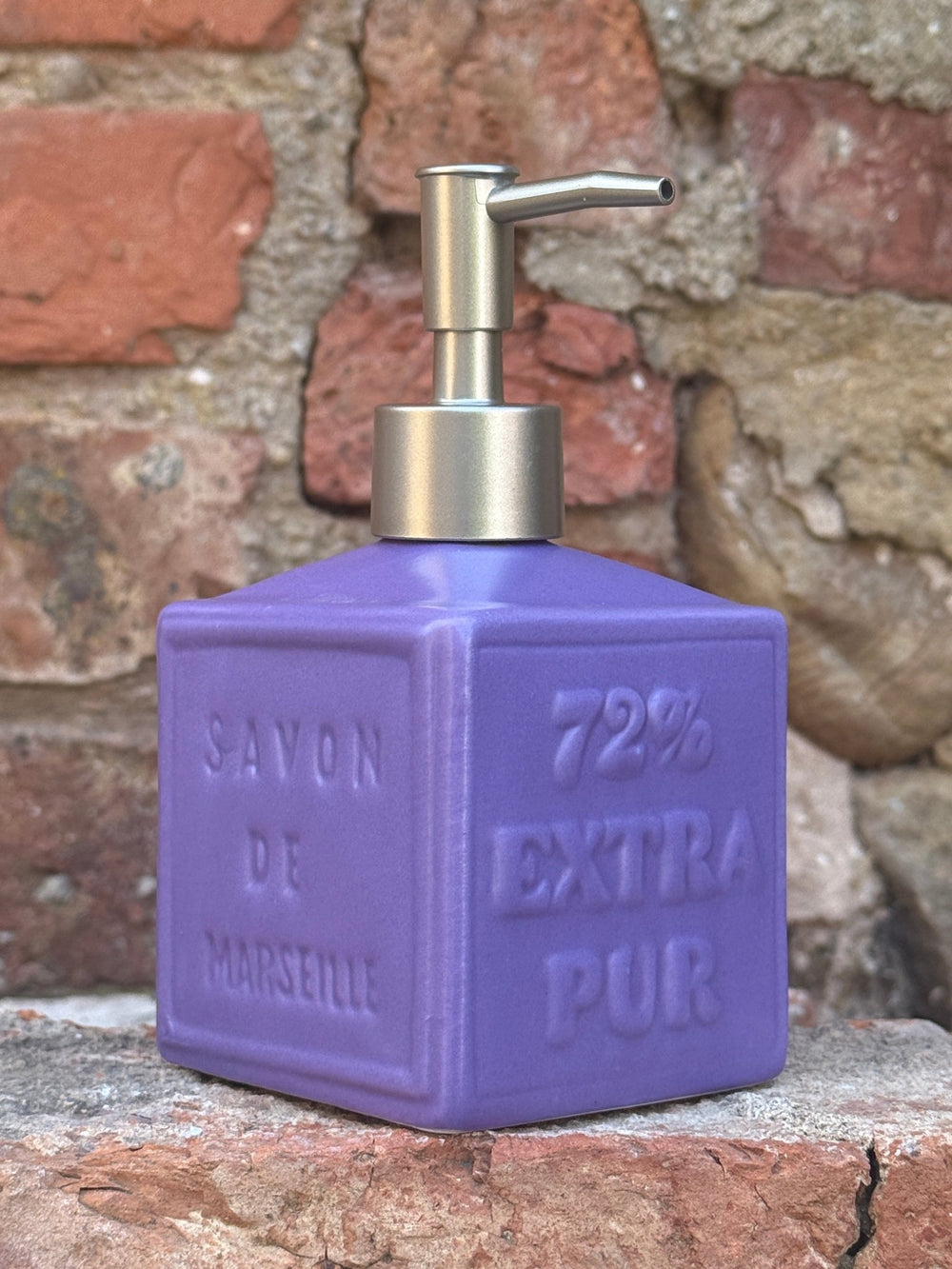 Lavender soap cube ceramic dispenser