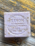 LE CHATELARD 1802 Lavender Flower Exfoliating Marseille Soap, 72% Coconut, Olive and Almond Oil, 100g |  PALM FREE French Soaps UK