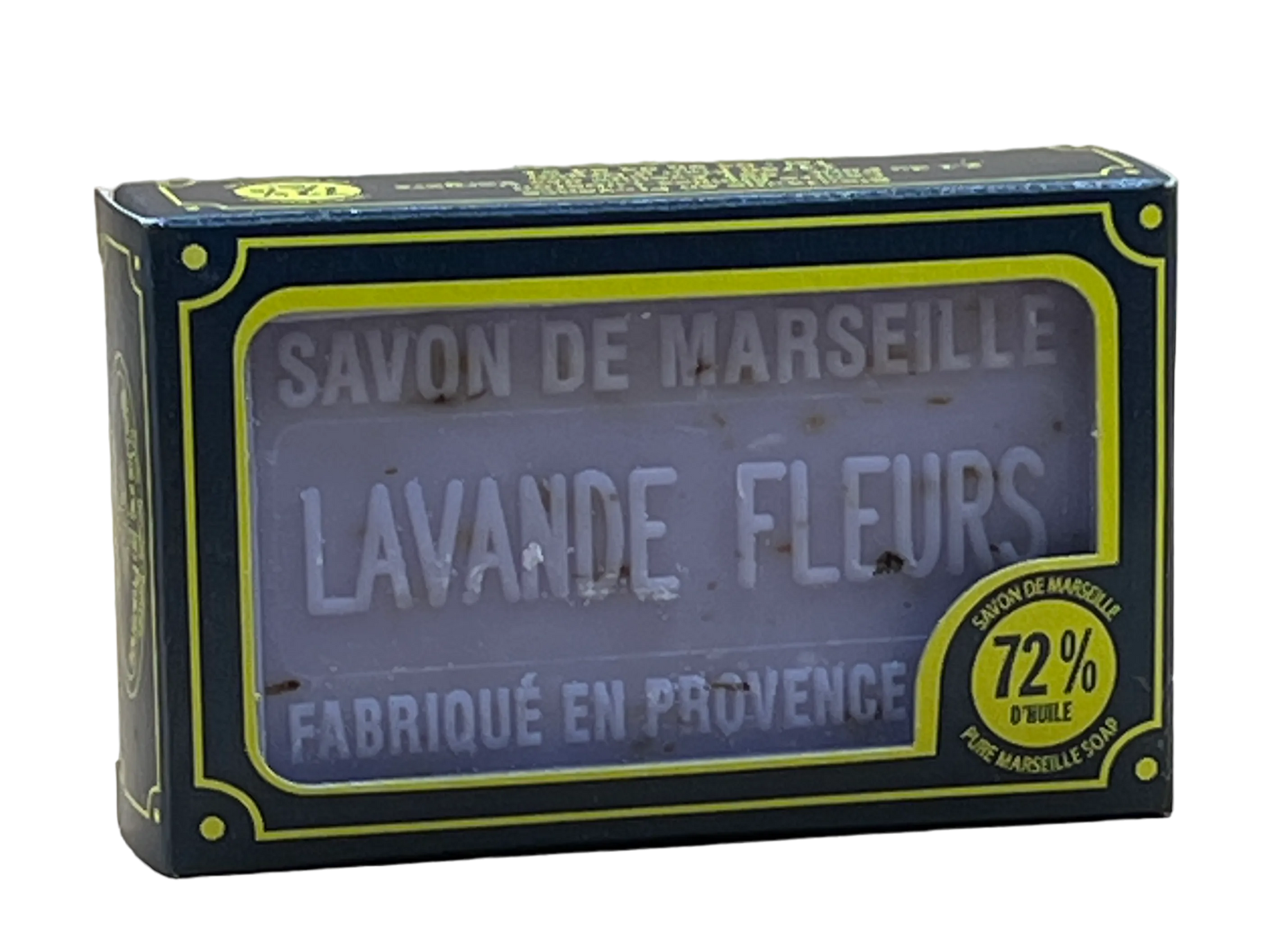 BLEU JAUNE Lavender Flower, Exfoliating Marseille Soap with Shea Butter | 100g French Soaps UK