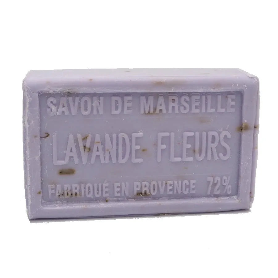 BLEU JAUNE Lavender Flower, Exfoliating Marseille Soap with Shea Butter | 100g French Soaps UK