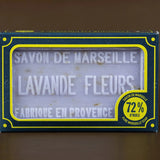BLEU JAUNE Lavender Flower, Exfoliating Marseille Soap with Shea Butter | 100g French Soaps UK