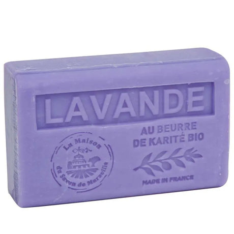 LA MAISON DU SAVON DE MARSEILLE Lavender French Soap with Organic Shea Butter, 125g French Soaps UK