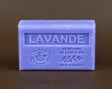 LA MAISON DU SAVON DE MARSEILLE Lavender French Soap with Organic Shea Butter, 125g French Soaps UK