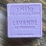 LE CHATELARD 1802 Lavender Marseille Soap, 72% Coconut, Olive and Almond Oil, 100g |  PALM FREE French Soaps UK