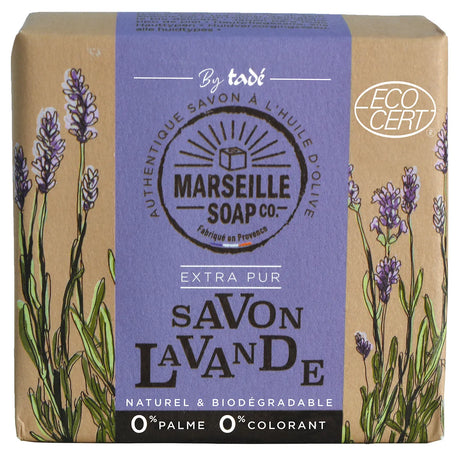 TADÉ PAYS DU LEVANT Lavender Marseille Soap with Olive Oil | 100g French Soaps UK