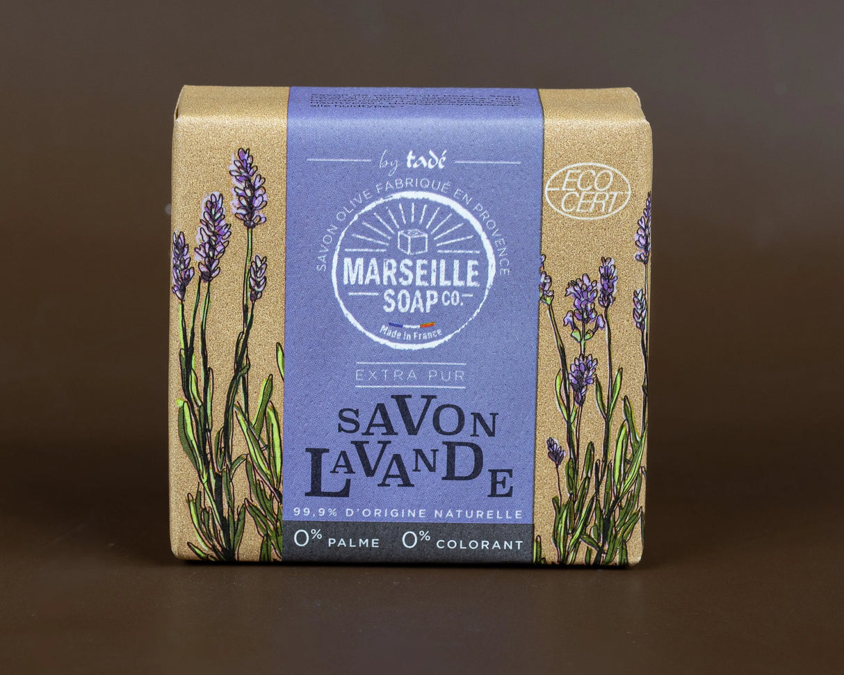 TADÉ PAYS DU LEVANT Lavender Marseille Soap with Olive Oil | 100g French Soaps UK