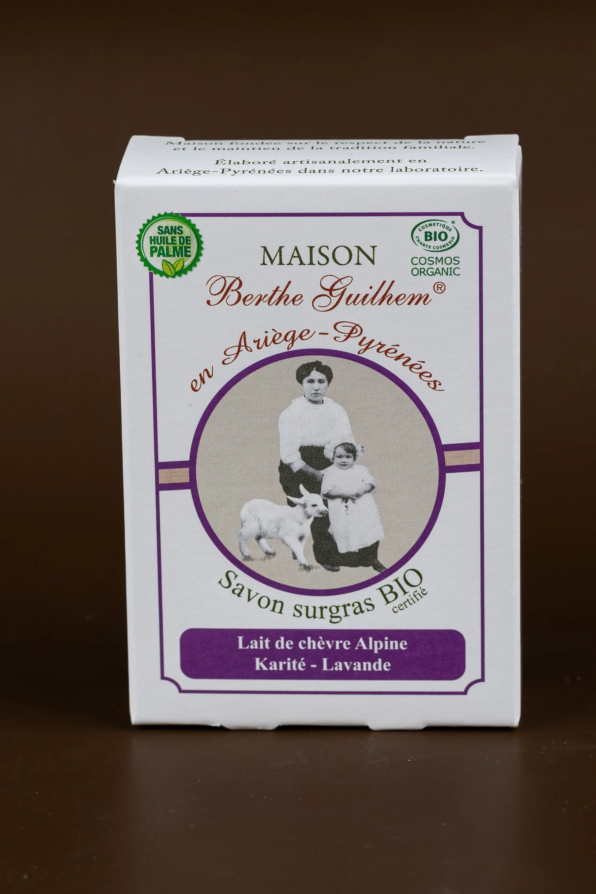 MAISON BERTHE GUILHEM Lavender Oils & Shea Butter | Organic Alpine Goat's Milk | 100g French Soaps UK