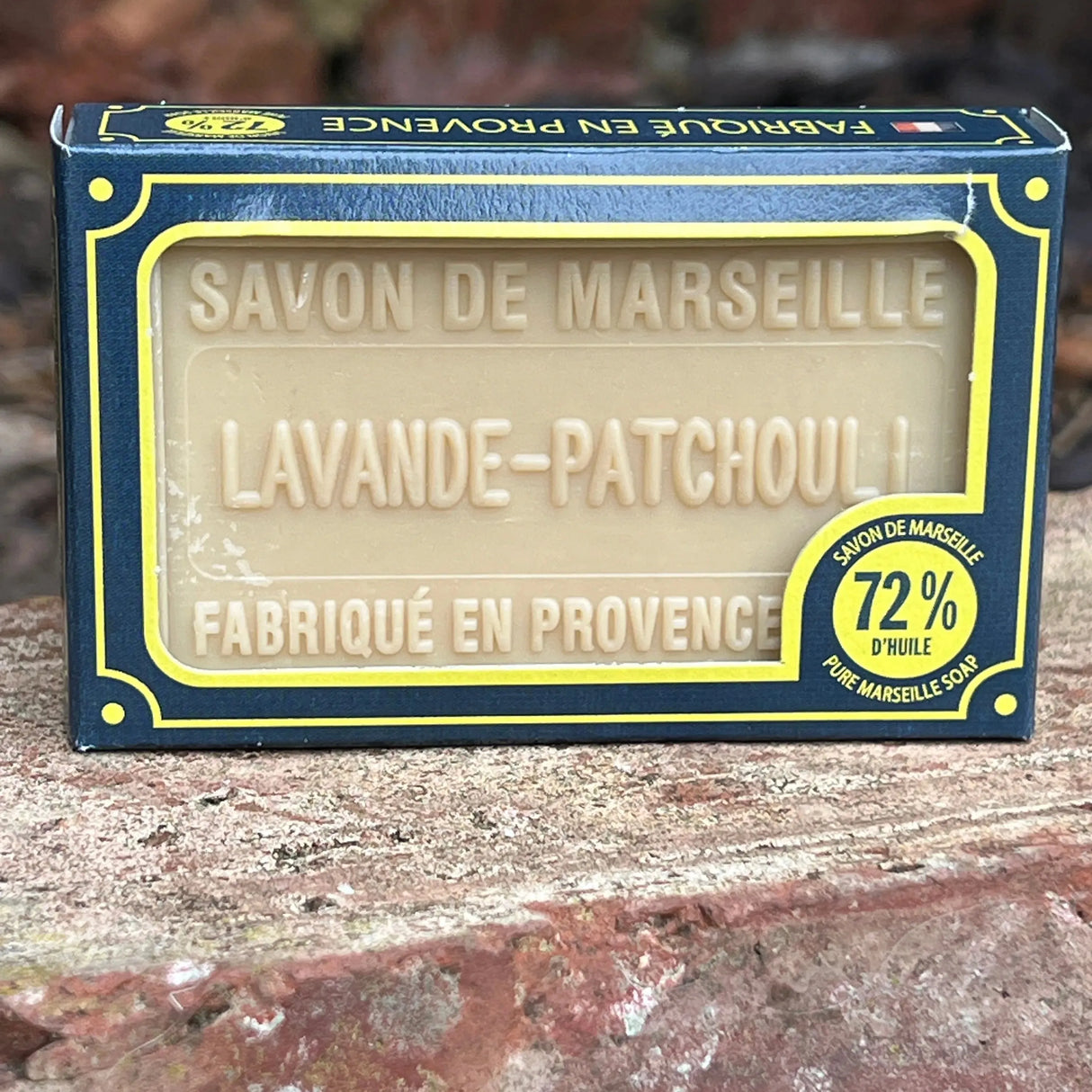BLEU JAUNE Lavender & Patchouli, Marseille Soap with Shea Butter | 100g French Soaps UK