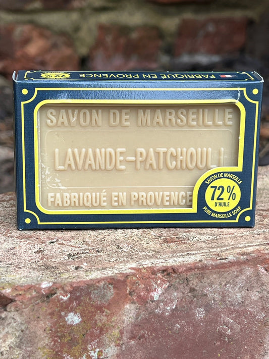 BLEU JAUNE Lavender & Patchouli, Marseille Soap with Shea Butter | 100g French Soaps UK