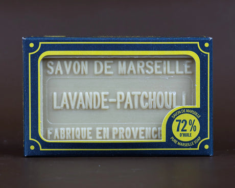 BLEU JAUNE Lavender & Patchouli, Marseille Soap with Shea Butter | 100g French Soaps UK