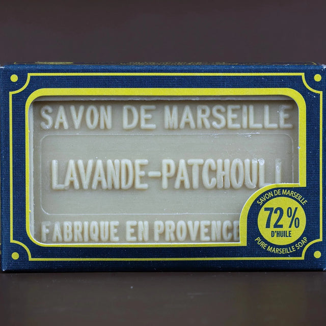 BLEU JAUNE Lavender & Patchouli, Marseille Soap with Shea Butter | 100g French Soaps UK