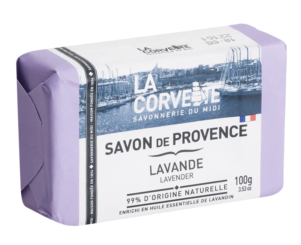 LA CORVETTE Lavender, Savon de Provence, 100g French Soaps UK
