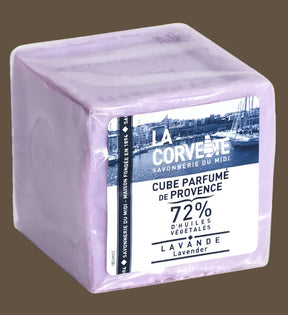 LA CORVETTE Lavender Savon de Provence Cube, 300g French Soaps UK