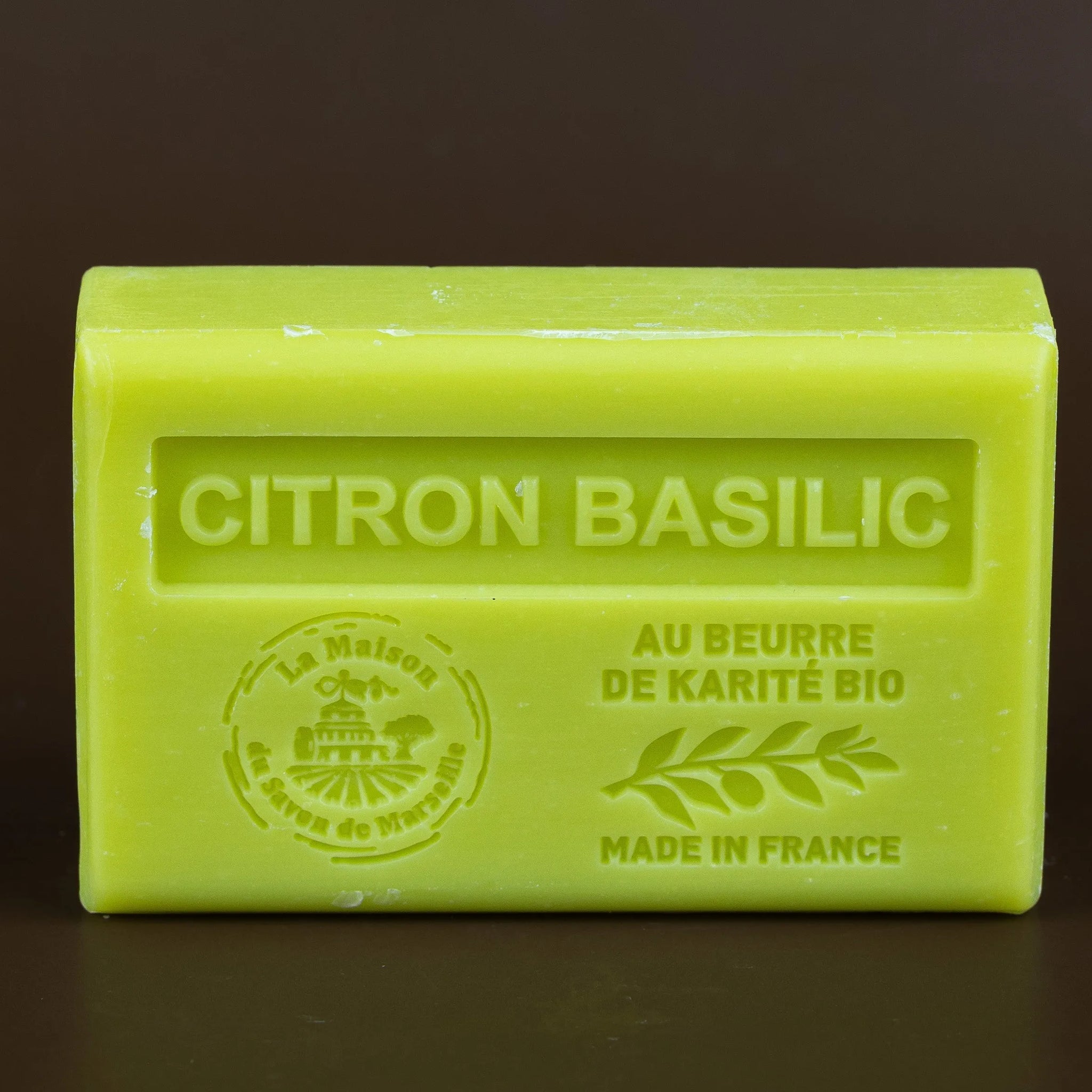LA MAISON DU SAVON DE MARSEILLE Lemon Basil (Citron Basilic) French Soap with organic Shea Butter 125g French Soaps UK