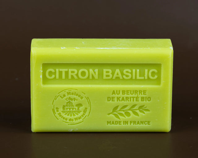 LA MAISON DU SAVON DE MARSEILLE Lemon Basil (Citron Basilic) French Soap with organic Shea Butter 125g French Soaps UK