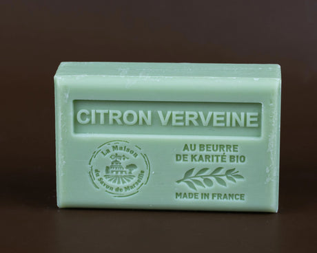 LA MAISON DU SAVON DE MARSEILLE Lemon Verbena French Soap with organic Shea Butter 125g French Soaps UK