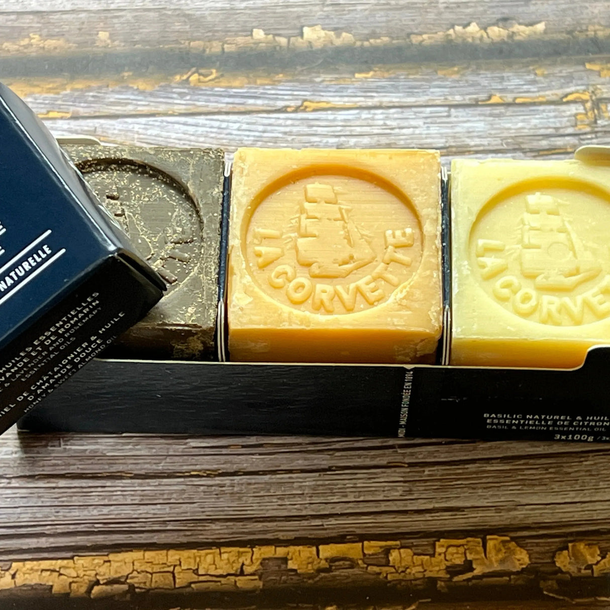LA CORVETTE Les Cubes de Provence, 3 x 100g Gift Set French Soaps UK