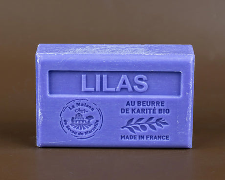 LA MAISON DU SAVON DE MARSEILLE Lilac French Soap with Organic Shea Butter, 125g French Soaps UK