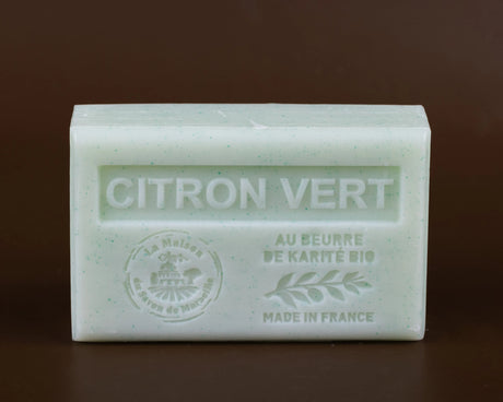 LA MAISON DU SAVON DE MARSEILLE Lime (Citron Vert)  French Soap with organic Shea Butter 125g French Soaps UK
