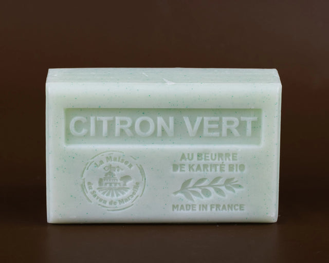 LA MAISON DU SAVON DE MARSEILLE Lime (Citron Vert)  French Soap with organic Shea Butter 125g French Soaps UK
