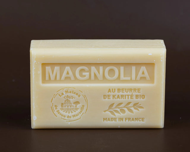 LA MAISON DU SAVON DE MARSEILLE Magnolia French Soap with Organic Shea Butter, 125g French Soaps UK