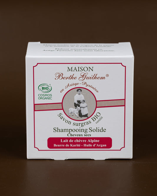 MAISON BERTHE GUILHEM Organic Alpine Goat's Milk Shampoo | Lemon Verbena | Dry & Damaged Hair | 100g French Soaps UK