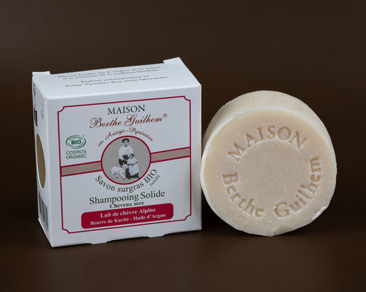 MAISON BERTHE GUILHEM Organic Alpine Goat's Milk Shampoo | Lemon Verbena | Dry & Damaged Hair | 100g French Soaps UK