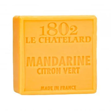 LE CHATELARD 1802 Mandarin & Lime Marseille Soap,  72% Coconut, Olive and Almond Oil, 100g |  PALM FREE French Soaps UK