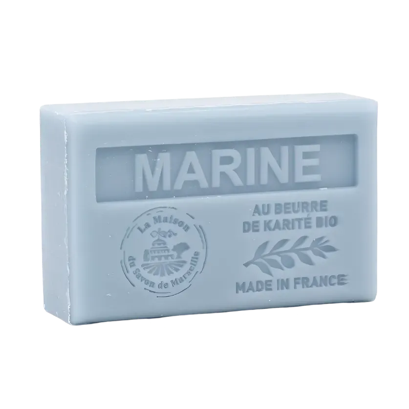 LA MAISON DU SAVON DE MARSEILLE Marine French Soap with Organic Shea Butter, 125g French Soaps UK