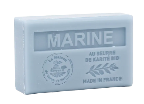 LA MAISON DU SAVON DE MARSEILLE Marine French Soap with Organic Shea Butter, 125g French Soaps UK