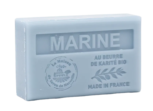 LA MAISON DU SAVON DE MARSEILLE Marine French Soap with Organic Shea Butter, 125g French Soaps UK